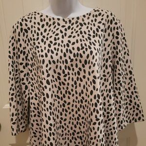 Alfani Black and Cream Blouse